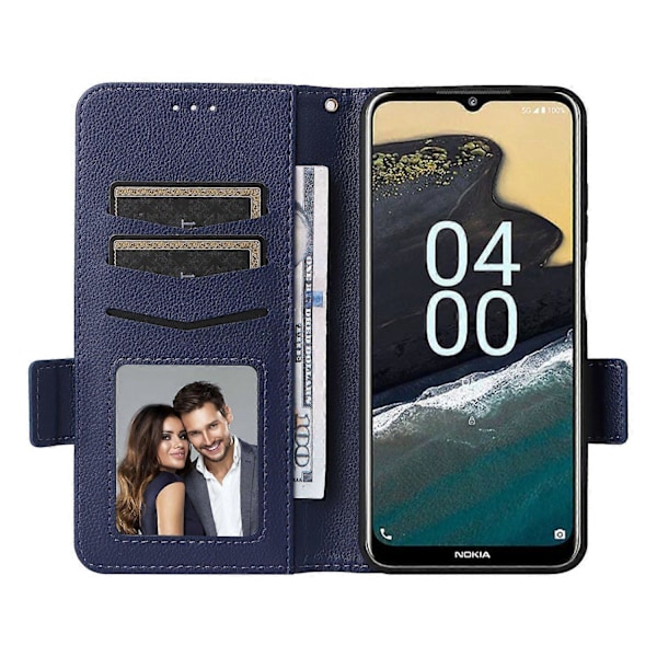 För Nokia G310 PU Läder Mobiltelefonfodral Plånboksställ Anti-Fingeravtrycksskydd Multicolor Style D