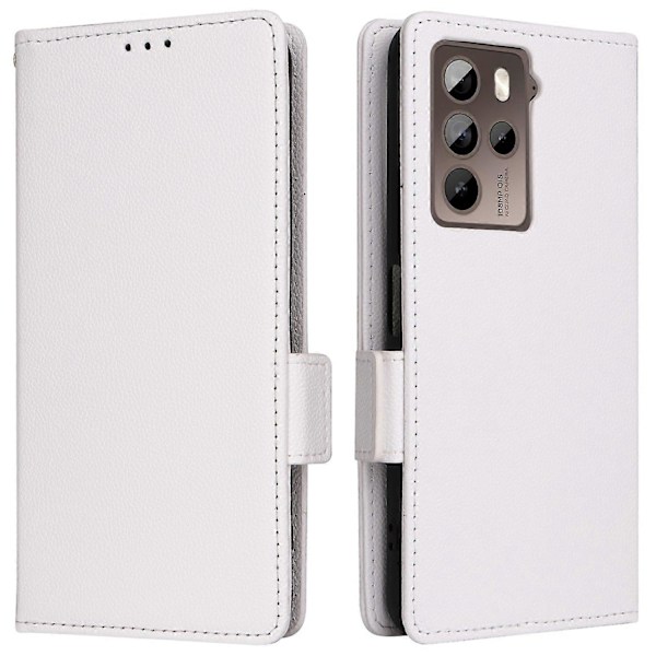 Telefoncover til HTC U23/U23 Pro 5G Litchi Tekstur Wallet Stand PU Læder Cover - Grå Multicolor White