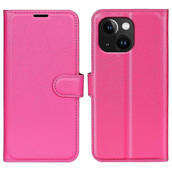 Puhelinlaukku jalustalla iPhone 15 Plus -puhelimelle, PU-nahkainen lompakkokotelo Multicolor Style G