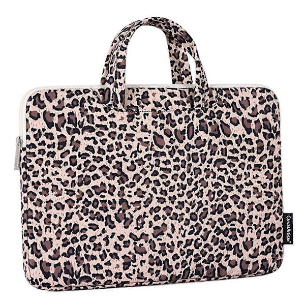 Type A CANVASARTISAN H31-B01 13\" Leopardmönstrad Laptopfodral Dragkedja Robust