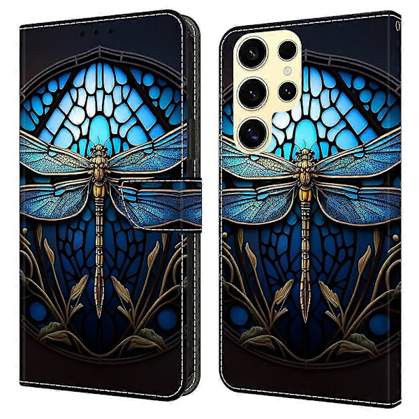 Skal för Samsung Galaxy S25 Ultra, mönstertryckt skyddande fodral TPU+PU Läder Flip Telefonfodral Multicolor Style H
