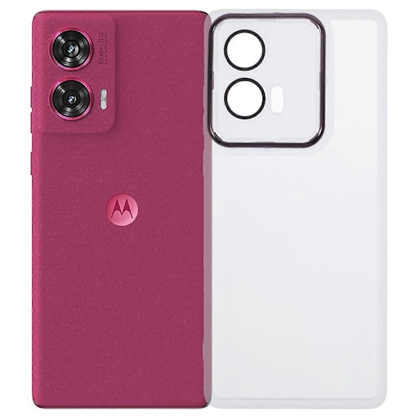 DKSM-serien Skal för Motorola Edge 50 Fusion 5G Elektropläterad Kameraram TPU Telefonskal Multicolor Transparent White
