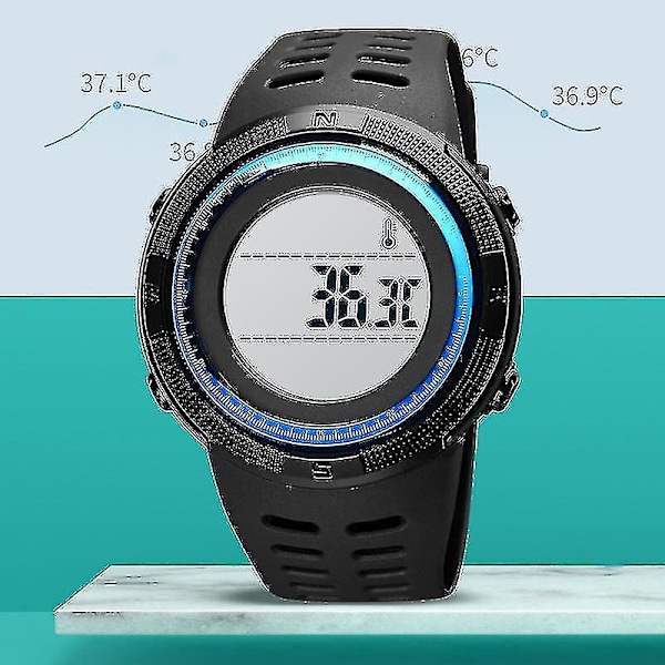 Skmei 1681 Omgivningstemperatur mån vecka Ljusdisplay Chronogr