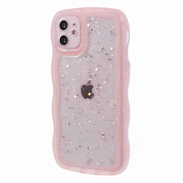 JTW-sarja iPhone 12 -puhelimelle, aaltoileva reuna, tähtipaljetteja, epoksipinnoitettu puhelinkotelo Multicolor Style A