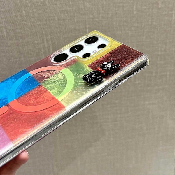 Magnetiskt skal för Samsung Galaxy S24 Ultra Geometriskt mönster PC+TPU Telefonskal Multicolor Style C