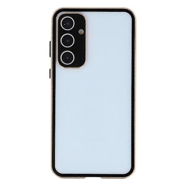 For Samsung Galaxy A55 5G Deksel med Skjermbeskytter/Linsefilm Herdet Glass Metall Telefondeksel Multicolor Gold