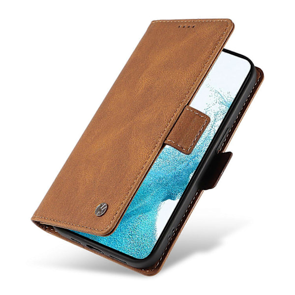 YIKATU YK-005 Til Samsung Galaxy S21 FE 5G Stand Wallet Case Hud-berørings Læder Telefon Cover Multicolor Style C
