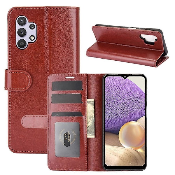 Wallet Design Læder Cover Stand Case til Samsung Galaxy A32 5G/M32 5G Multicolor Style B