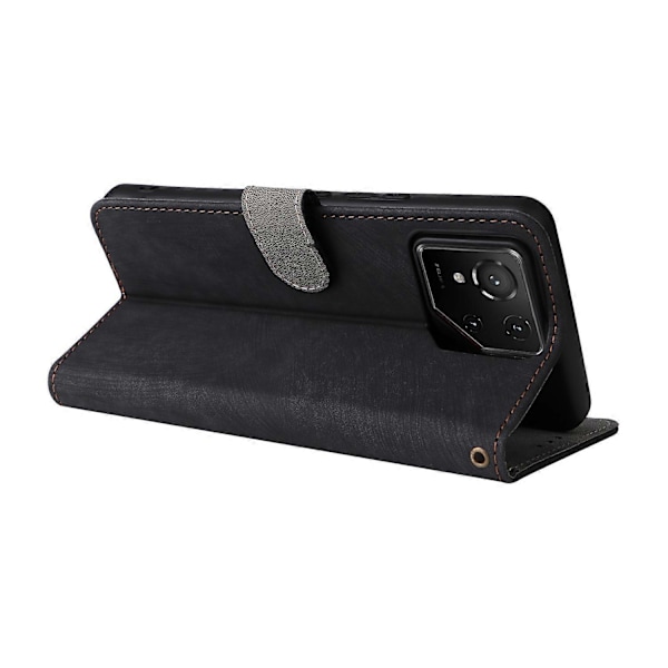 Til Asus ROG Phone 9 5G/Phone 9 Pro 5G Etui Wallet RFID-blokering PU Læder Cover Visningsstativ Multicolor Black
