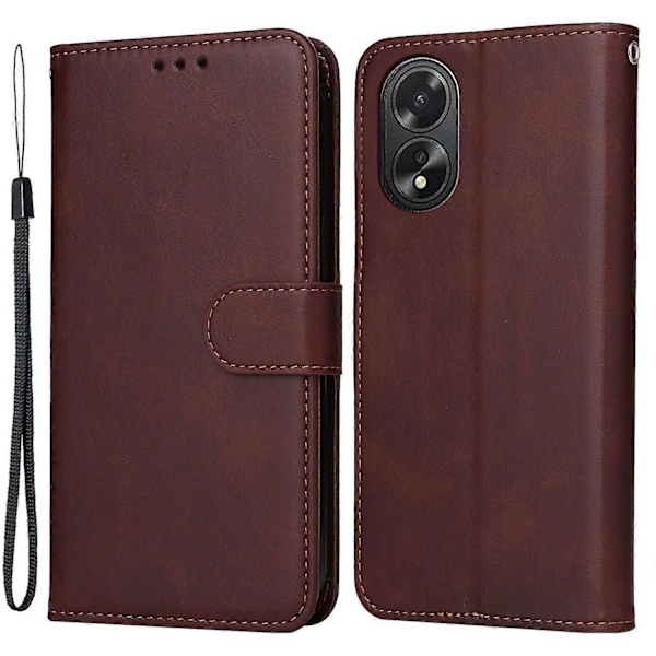 Til Oppo A38 4G Etui Wallet Telefon Stand Shell PU Læder Cover med Kalvetekstur Multicolor Style A
