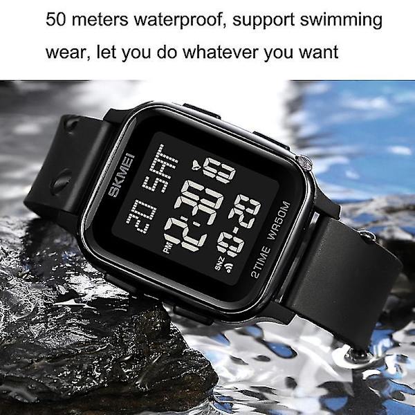 Skmei 1858 Square Digital Dual Display Watch Red