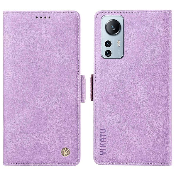 YIKATU YK-005 Xiaomi 12 Lite 5G -puhelimelle ihonmyötäinen PU-nahkainen suojakotelo jalustalla ja lompakolla Multicolor Style B