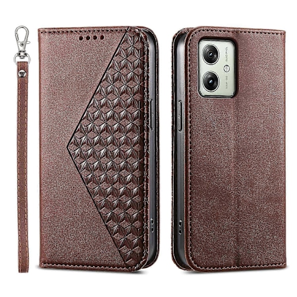 Til Motorola Moto G54 5G Etui Wallet PU Læder Præget Telefon Cover Multicolor Style C