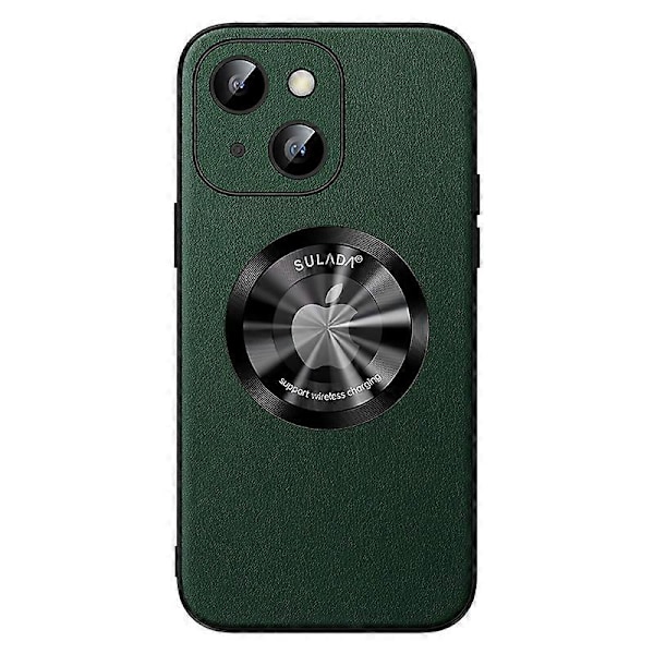 SULADA Magnetiskt Skal för iPhone 15 Plus Mikrofiberläder+TPU Stöttåligt Skydd Multicolor Style F