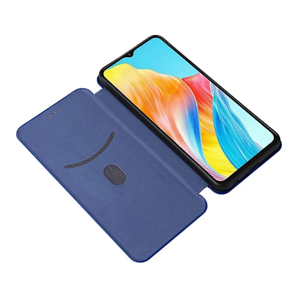 Læderetui med stativ, kortslot og kulfibertekstur til Oppo A38 4G Multicolor Style C