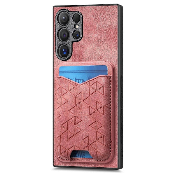 Til Samsung Galaxy S24 Ultra Etui Præget Mønster Kortholder Støtteben Læder Bagcover Multicolor Style A