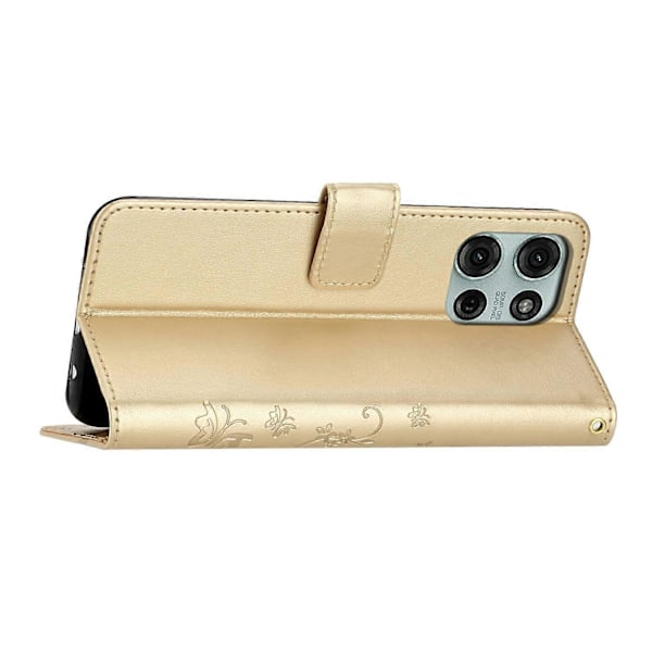 Motorola Moto G75 5G -kotelo PU-nahkainen puhelinlompakkokotelo hihnalla Multicolor Style J