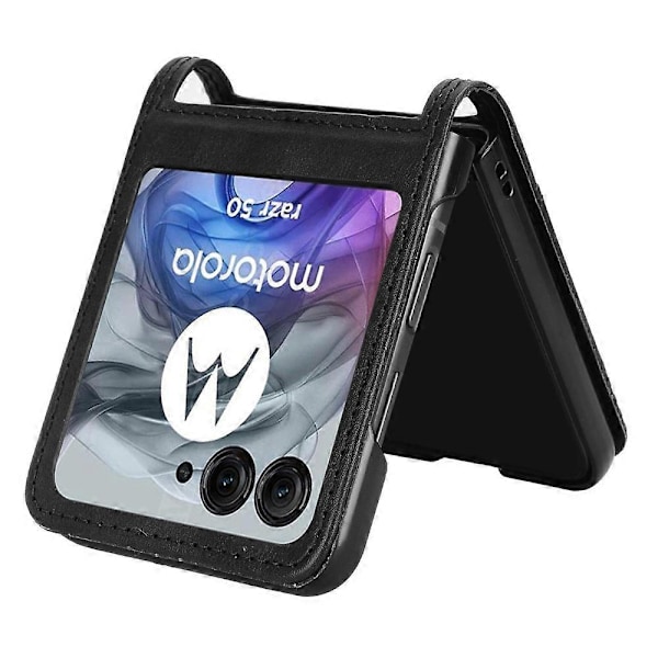 Motorola Razr 50 5G/Razr 2024 5G -kotelo Retro-kuvioitu nahka + PC-puhelinkotelo korttipaikalla Multicolor Style A