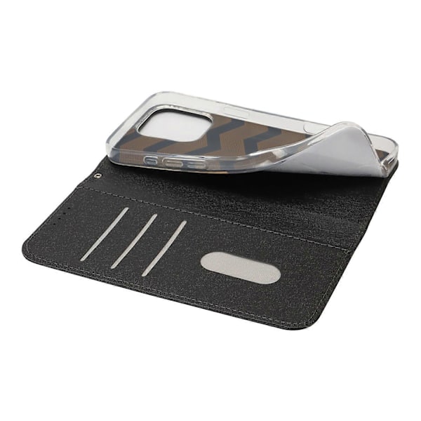 För iPhone 16 Pro Fodral PU Läder Silkeslen Textur Magnetisk Flip Telefonfodral Multicolor Style A