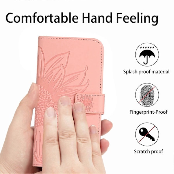 Til Xiaomi 14 Pro Etui Hud-berørings Wallet Stand Læder Cover med Skulderrem Multicolor Style D
