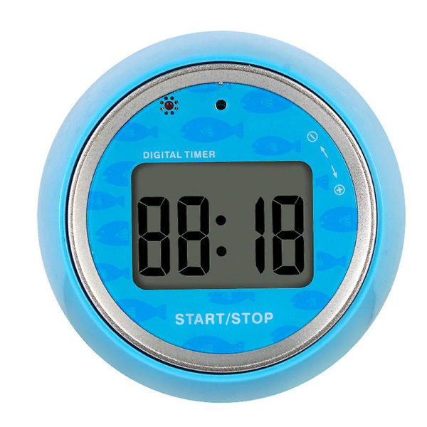LCD Skærm Elektronisk Timer Køkken Nedtællingspåmindelse Studerende Digital Knap Timer Blå