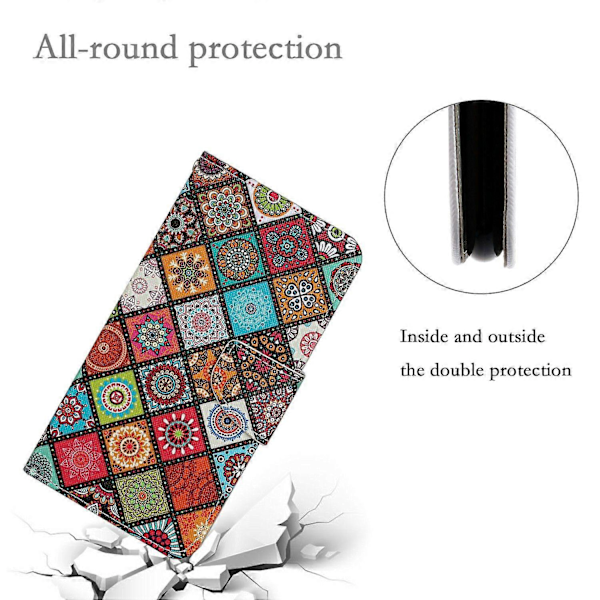 Til Samsung Galaxy A06 Etui Mønsterprint Beskyttende Læder Folio Telefon Cover - Mælkebøtte Multicolor Ethnic Style