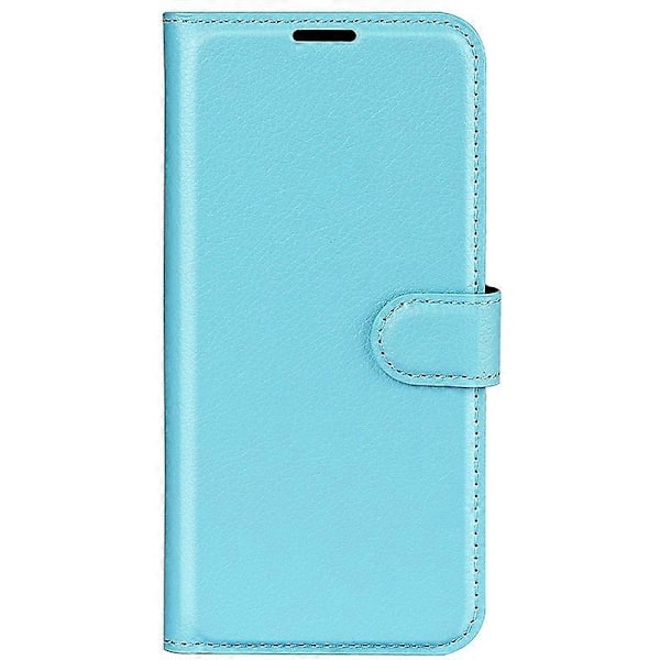 Læder telefoncover med pung og litchi-tekstur til iPhone 16 Multicolor Style E