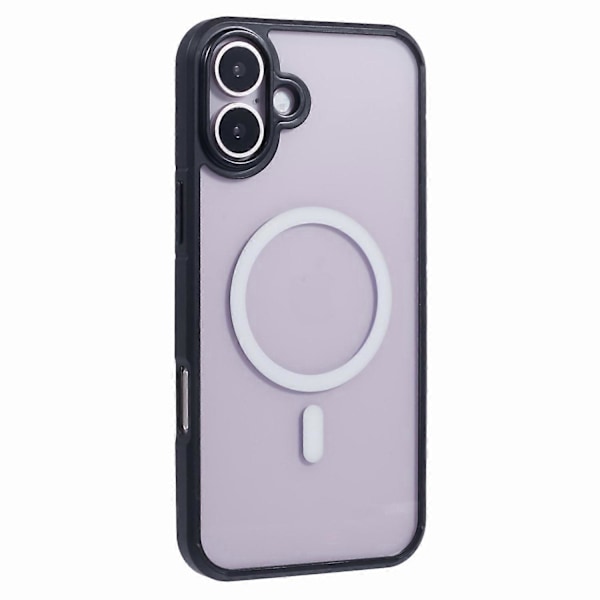 X-LEVEL Crystal Clear Series Skal för iPhone 16 Plus TPU+PC Telefonskal Kompatibelt med MagSafe - Grå Multicolor Black