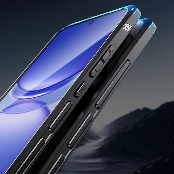 ELEMENT BOX Deksel til Huawei nova 12 5G Metallramme PC+Silikon Telefondeksel Multicolor Blue/Silver