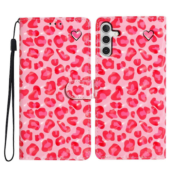Plånboksfodral för Samsung Galaxy A15 5G PU-läder 3D-mönster Tryckt Telefonskal Multicolor Style D