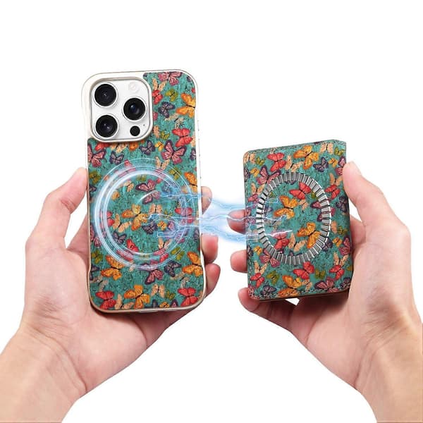 Kompatibelt med iPhone 16 Pro Mobilskal Multicolor Butterfly Blue