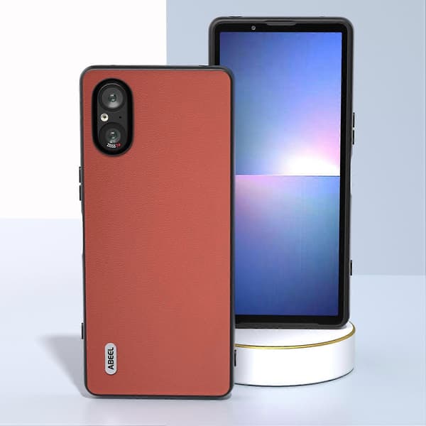 Til Sony Xperia 5 V Telefon Cover Glat Ægte Ko Læder Bagside Multicolor Style E