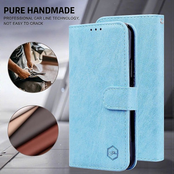 Til Samsung Galaxy S24+ Etui PU Læder Anti-drop Wallet Cover Multicolor Style E