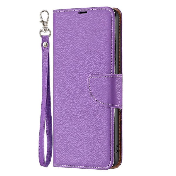 Til Samsung Galaxy A15 4G Etui Litchi Tekstur PU Læderpung Mobiltelefon Cover Multicolor Style H