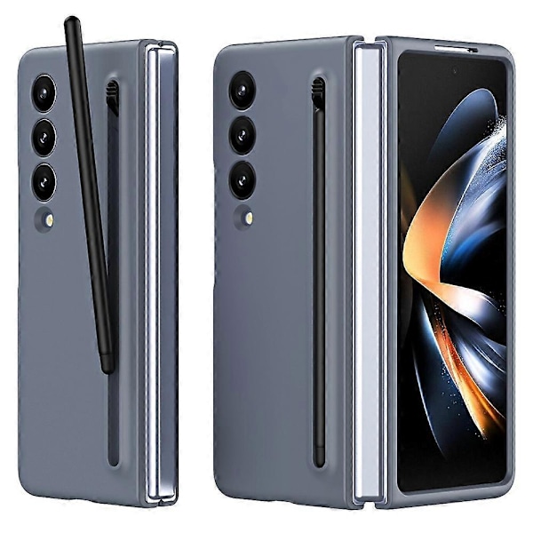 Skal för Samsung Galaxy Z Fold4 5G med Stylus Pen Gummibelagd PC Vikbart Telefonskydd Multicolor Style D