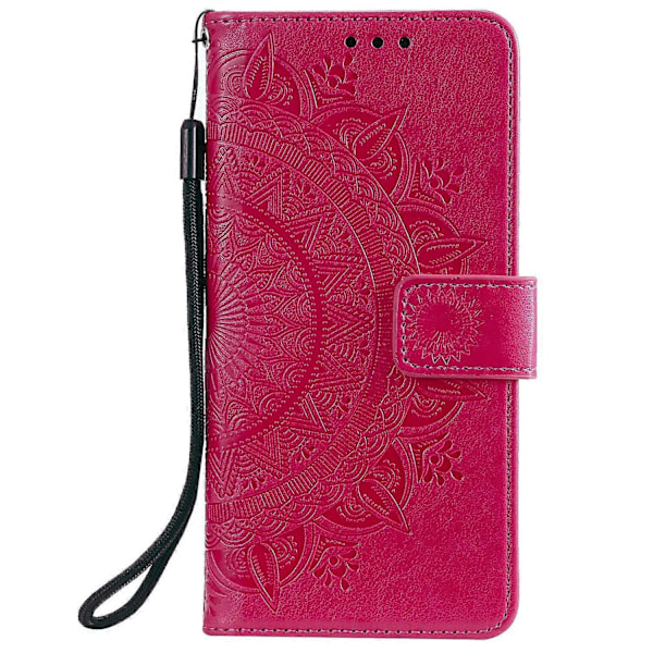 Preget Mandala Blomst Lommebok Lærveske med Stropp for Samsung Galaxy A52 4G/5G/A52s 5G Multicolor Style D