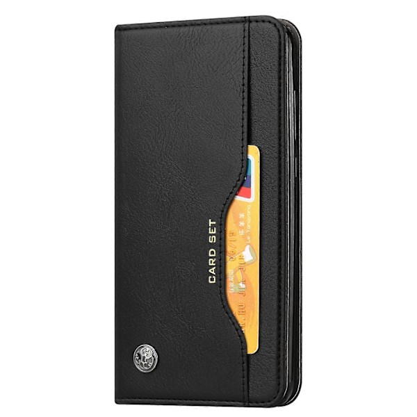 Magnetisk selvabsorberende pung stand PU læder etui cover til iPhone 13 6.1 tommer