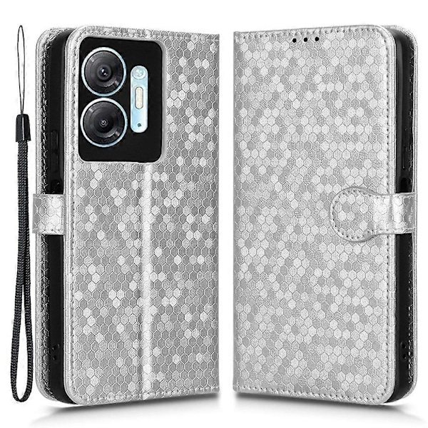 För Infinix Hot 30 5G PU Läder Ställ Fodral Präglat Plånboks Stöttåligt Mobiltelefon Skal Multicolor Style E