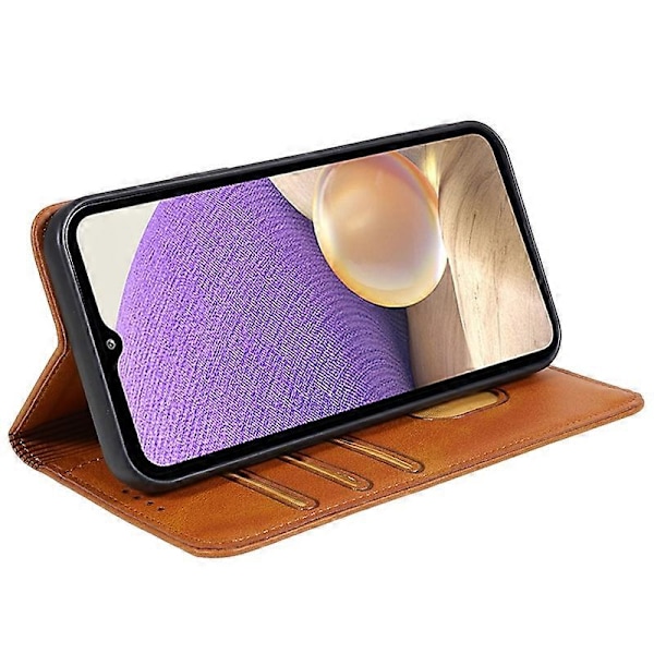 För Samsung Galaxy S22 5G Magnetisk Plånboksfodral Kalvtextur PU Läder Skal Multicolor Style C