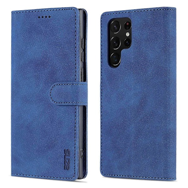 AZNS Fodral för Samsung Galaxy S24 Ultra Läder Skyddat Heltäckande Folio Flip Ställ Telefonskal Multicolor Style A