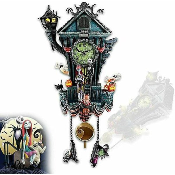 Painajainen ennen joulua käkikello seinäkello Halloween seinäkello sisustus, Tim Burtonin Painajainen ennen joulua