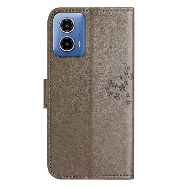Til Motorola Moto G35 5G Etui PU Læder Ugle Træ Præget Tegnebog Telefon Cover Multicolor Style H