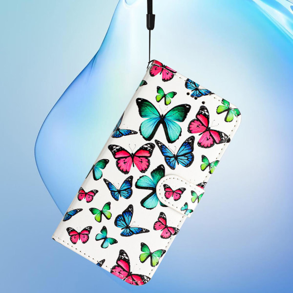 För Motorola Moto G54 5g case Mönstertryck plånbok cover Butterflies