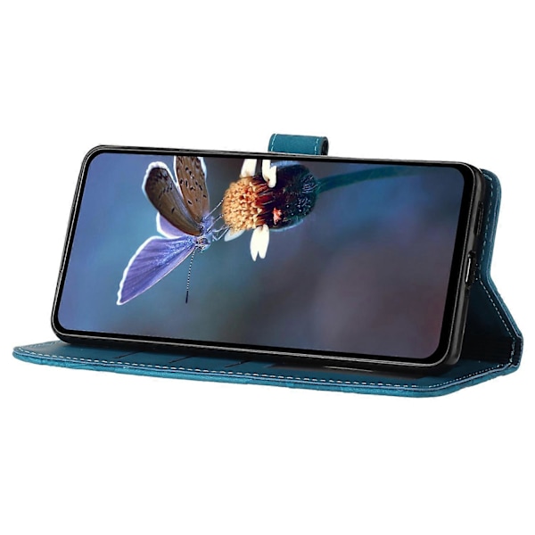 Til Samsung Galaxy S21+ 5G Wallet Telefon Cover PU Læder Shell Stand Blomster Præget Telefon Case Multicolor Style C