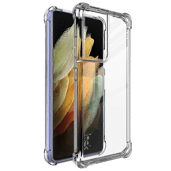 IMAK Airbag TPU Pehmeä Suojakuori [näytönsuojalla] Samsung Galaxy S21 Ultra 5G:lle