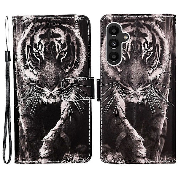 YB Mønsterprint Læder Serie-4 til Samsung Galaxy A15 4G Etui PU Læder Telefon Wallet Cover Multicolor Style F