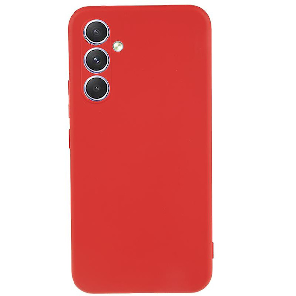 För Samsung Galaxy S23 Fe Fiberfoder Gummibelagt Tpu- cover anti-scratch case Red