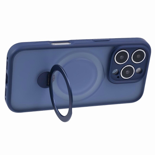 iPhone 16 Pro -kotelo, yhteensopiva MagSafe-yhteensopivan mattapintaisen TPU+PC-pyörivän jalustan kanssa Multicolor Style C