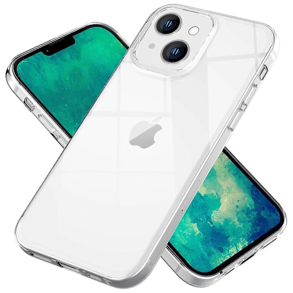 Anti-fingeravtryck Transparent TPU-skal för iPhone 15, Repskyddande Telefonskal