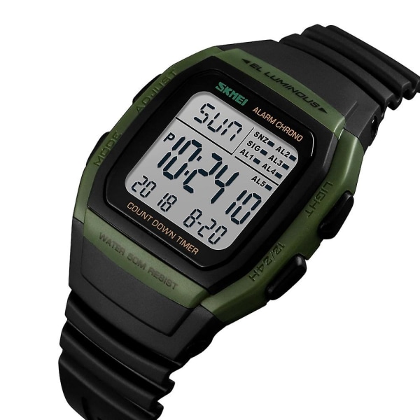 Skmei 1278 Vattentät Digital Watch Grön Green